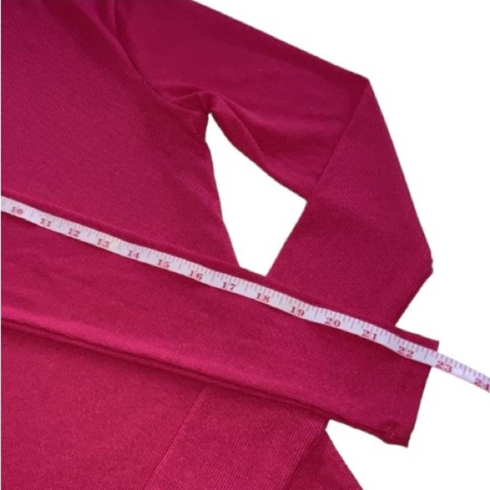 Neon Pink Dynamite Turtle Neck Ribbed Top - Picture 5 of 5